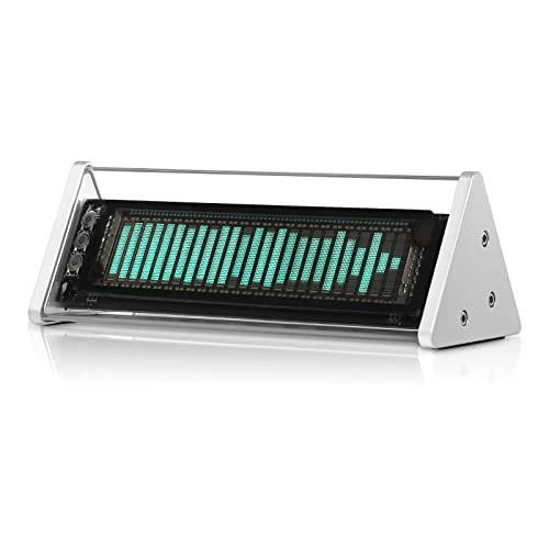 Image of [Upgraded] VFD Audio Spectrum Analyzer Bluetooth 5.0 Receiver 3.5mm AUX Selector (Silver)