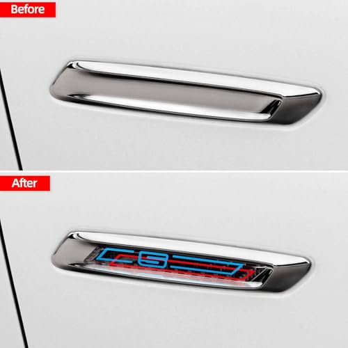 Image of Betterhumz Car Front Side Fender Sticker for BMW 5 Series F10 F11 LCI 528i 530i 535i 550i 2011-2016, Carbon Fiber Bumper Side Marker Reflector Trim Badge Emblems Accessories