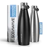 ✔ 100% AUSLAUFSICHER - Robuster Edelstahl & erstklassige Verarbeitungsqualität machen unsere bruchsichere Trinkflasche Metall zu deinem optimalen Begleiter - Einfach sprudeln & direkt mitnehmen!