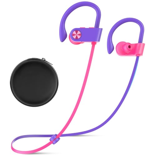 Image of Bluetooth Headphones, Bluetooth 5.3 IPX7 Waterproof Wireless Sports Earbuds for Workout Gym, 16 Hrs Playtime Running Headphones with Noise Cancelling Mic, HiFi Bass Stereo in-Ear Earphones