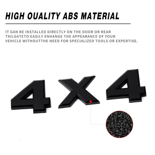 Image of CONGCONG Matte Black 4X4 Rear Tail Gate Emblem 93495-EA80A,Fit for Nissan 2007-2015 Titan / 2005-2021 Frontier /2008-2011 Xterra.(Matte Black)