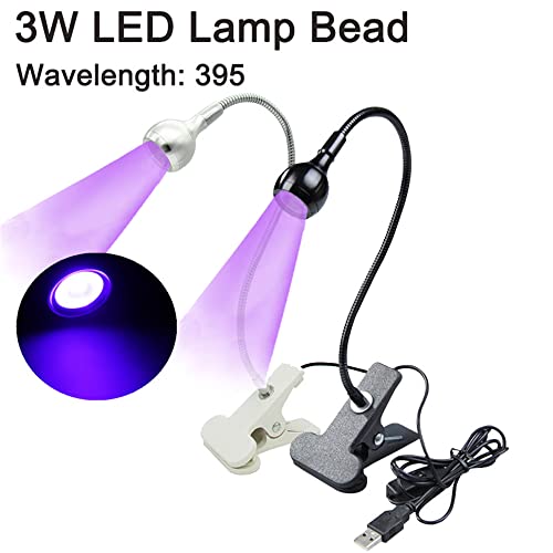 Bovmics Usb 3W Led Uv Ultraviolet Phone Glue Curing Lamp,Uv Led Nail Lamp For Gel Nails,Portable Clamp Flexible Desk Lamps For Mobile Repair,Plug And Play Silver #TOP4