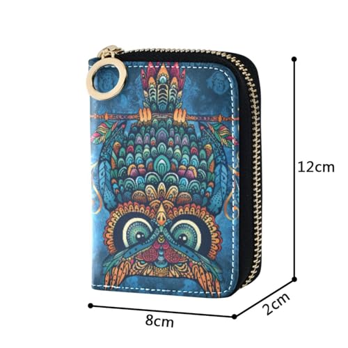 RFID Credit Card Holder Owl Leather With Zipper Card Case Wallet for Women Girls4