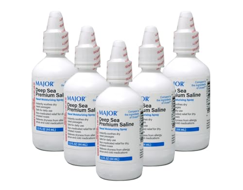 Major Deep Sea Premium Saline Nasal Moisturizing Spray 1.5 fl oz (Pack of 5)
