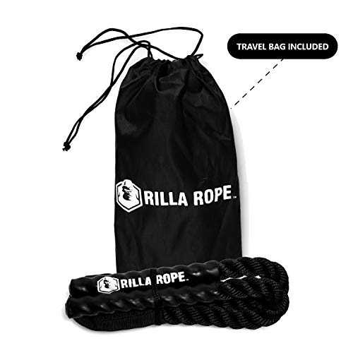 Rilla Rope Boomerang, Fitness Accessory Rope for Kettlebell, Dumbbell, Strength, Endurance Training, Flexibility, Crossfit, Home Gym, and Yoga, Multi Use Gym Equipment (Single)