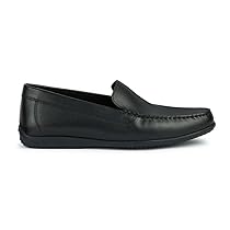 Geox U Ascanio B, Moccasin Uomo, Nero, 43 EU