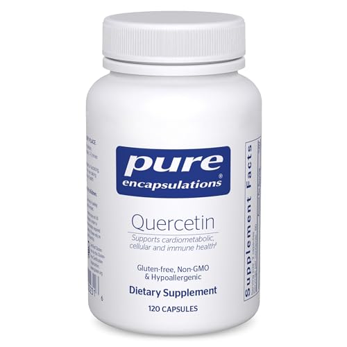 Pure Encapsulations Quercetin - 500 mg - Immune Support, Cellular Health & Heart Health - Antioxidant Supplement - Gluten Free & Non-GMO - 120 Capsules