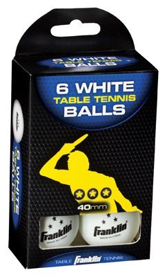Franklin Sports 57102 White Table Tennis Balls44; 6 Pack
