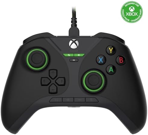 Snakebyte GAMEPAD PRO X - black - Officially licensed, wired Xbox Series X|S & PC Controller | precise Hall Effect sensors | audio panel | assignable additional buttons | trigger stops