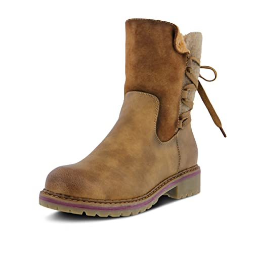 PATRIZIA Spring Step Dawna Ankle Boots for Women - Pull-On Ladies Boots with Zipper Closure - Tonal stitching Womens Boots for Outdoor