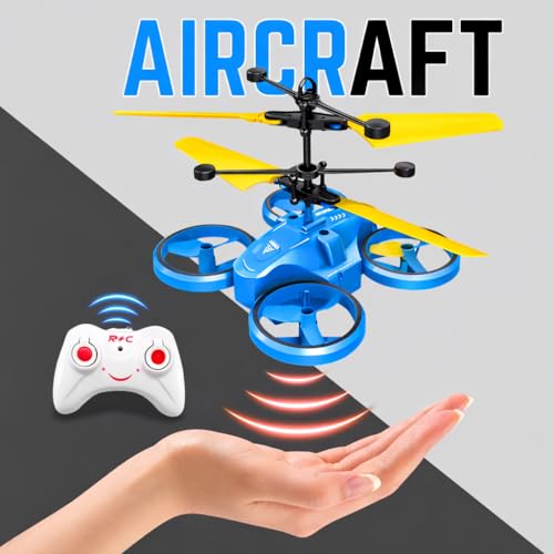 Image of Hand Sensor Drone for Kids Green | Gesture Control Flying Helicopter Toy with LED Lights | Rechargeable Indoor Flying Toy | Automatic Hover Safe Drone | Birthday Gift for Boys Girls (Yellow)