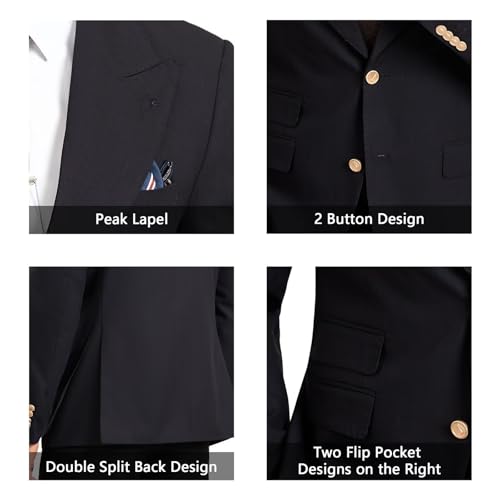 Men Blazer Jacket Slim Fit Casual Mens Sports Jacket Sport Coats Peak Lapel Mens Suit Blazer 2 Button Prom Tuxedo Men3