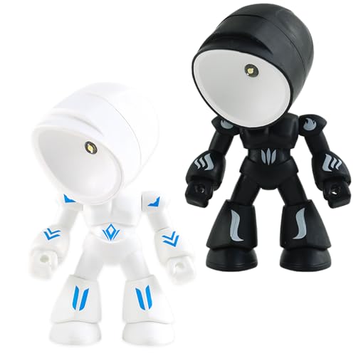 Lámpara de mesa nocturna con diseño robot y base magnética miniatura 1