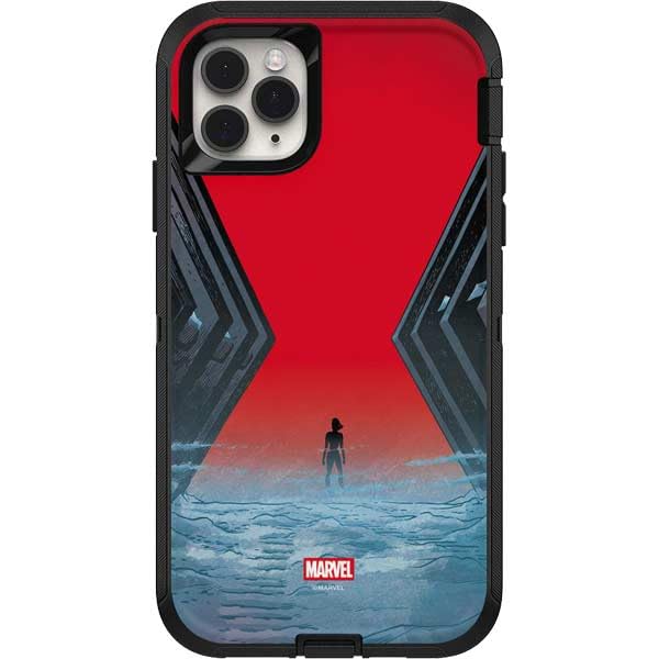 Skinit Decal Phone Skin Compatible with OtterBox Defender iPhone 11 Pro Max - Officially Licensed Marvel Black Widow No More Secrets Design