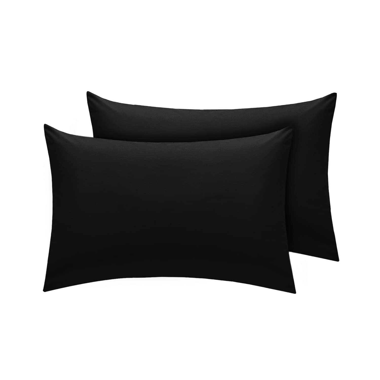 Dtex Homes Black Extra Deep Fitted Sheets 16"/40Cm Deep Bedsheets (, House Wife Pillow Cases)