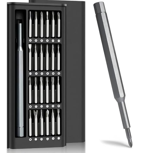 Kit Chave de Fenda de Precisão 24 em 1 com Estojo Magnético – Ferramentas Profissionais para Reparo de Celulares, Notebooks, Relógios e Eletrônicos em Geral