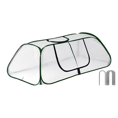 Raised Bed Cover - Breathable Mesh Planter Accessories with Zipper,Plant Frost Protection Covers | for Outdoor Winter Cold Weather Freezing Frost Season Flower Pot Planter Yard Patio