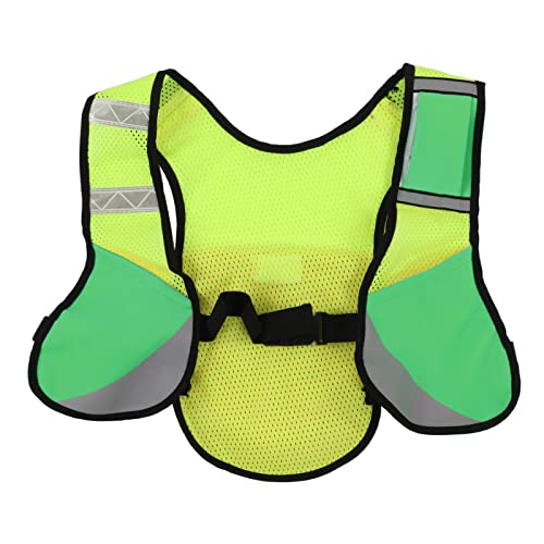 TeamSky Multifunktions-Nachtreflektierende Weste, Warnschutzweste Nachtreitsport Atmungsaktive Reflektierende Weste für Damen und Herren(GRÜN) Cover