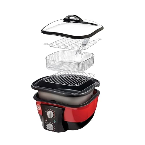 JML Go Chef Multi Cooker - 5L 8 in 1 Electric Slow Cooker Pot Roast Slow Cook Steam Poach Fry Boil Bake and Fondue - Easy to Use Non Stick - Great Rice Cooker and Deep Fat Fryer