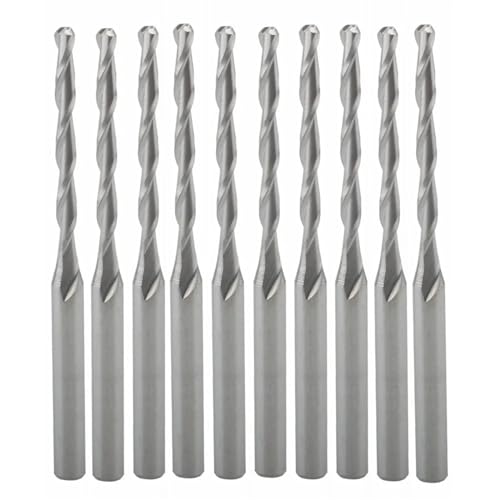 Fraise hélicoïdale à bout sphérique 2mm : outils de gravure CNC haute précision