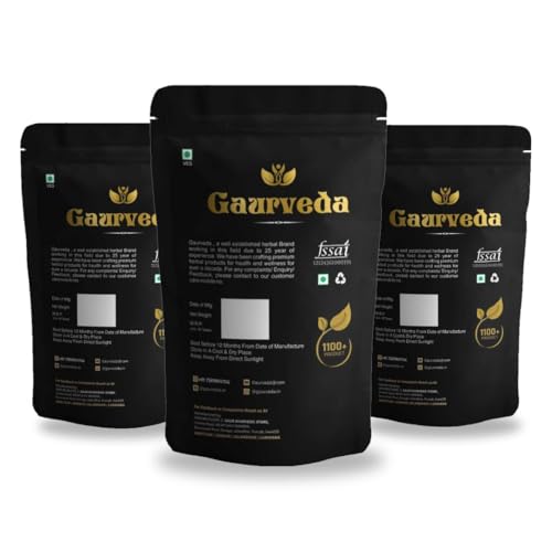 Image of GAURVEDA Chia Seeds, Basil Seeds and Gond Katira Combo Pack (50 Grams Each, Badam + Kishmish + Kaju)