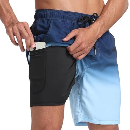 Image of Keevoom Mens Swim Trunks Compression Liner Swimming Shorts Swimwear Quick Dry Swimsuit Bathing Suits Board Shorts