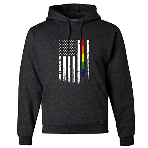 wild custom apparel LGBT Flagt Rainbows Pride Mens Hoodies