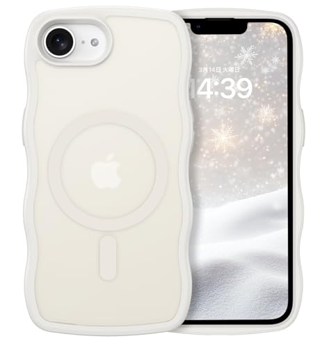 GUAGUA iPhone 17e/16E �P�[�X MagSafe�Ή� �E�F�[�u SE4 iphone17E �P�[�X ���킢�� �\�t�g ���˂��� ����~�� �l�C �؍� ������� �}�O�l�b�g 16e/17e ������ �w��h�~ �ϏՌ� ���킢�� �A�C�t�H��SE