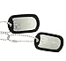 John Rambo Stainless Steel Military Dog Tag Set Movie Cosplay Costume Halloween Prop