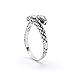 Serebra Jewelry anillo de serpiente de dos cabezas en plata de ley...