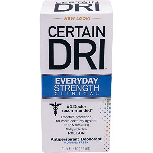 CERTAIN DRI Everyday Strength Clinical Roll On Antiperspirant/Deodorant Morning Fresh 2.5 oz by Certain Dri