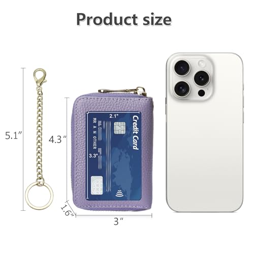 Image of imeetu Rfid Credit Card Holder,Genuine Leather Businese Card Case,Rfid Blocking Wallet for Women & Men