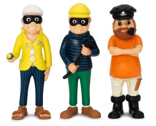 Micki 44369300 Pippi Captain and Thieves Figures - Assorted Colours