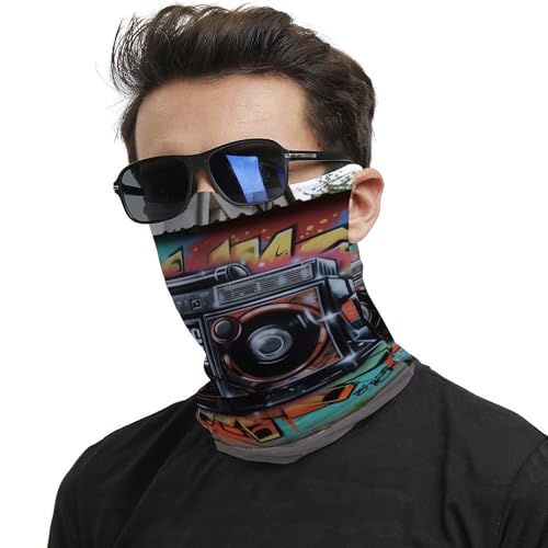 Neck Gaiter Graffiti Hip Hop Face Mask for Travel Face Cover Scarf for Men Women Elastic Headbands Wind-proof Bandana for Skiing Fishing Hiking Cycling2