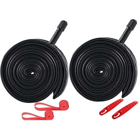 2 Pack 700C Road Bike Tubes 700x35C/38C/40C/43C SV48mm Schrader Valve 700C Tubes Compatible with 700 x 35C 700x36C 700x37C 700 x 38C 700x39C 700 x 40C 700x41C 700 x 42C 700 x 43C Bike Tire Tubes Cover