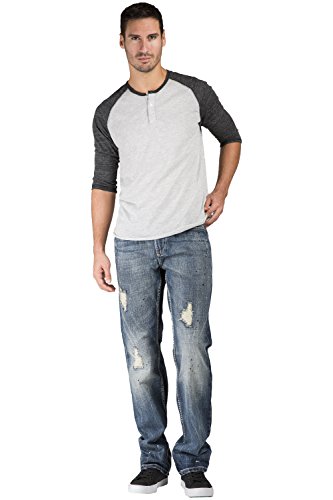 Level 7 Men's Slim Straight Premium Denim Jeans with Handcrafted Artisan Wash4