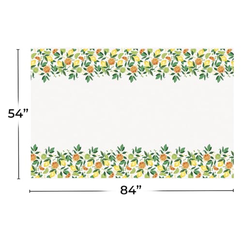 Citrus Fruit Rectangular Table Cover (54" x 84") - 1 Pc. | Vibrant & Durable Plastic, Perfect For Summer Parties, Tropical Themes, BBQs & Picnics - image 2