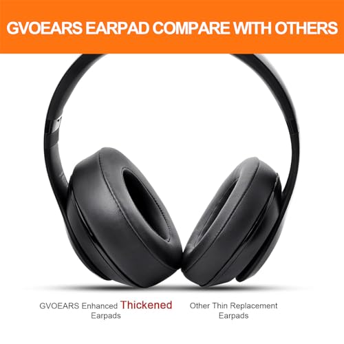 GVOEARS Replacement Ear Pads for Beats Studio 3, Earpad Cushions for Beats Studio 2 3 Wired & Wireless Over Ear Headphones with Memory Foam Strong Adhesive (Black) by GEVO - Used condition - Image 7