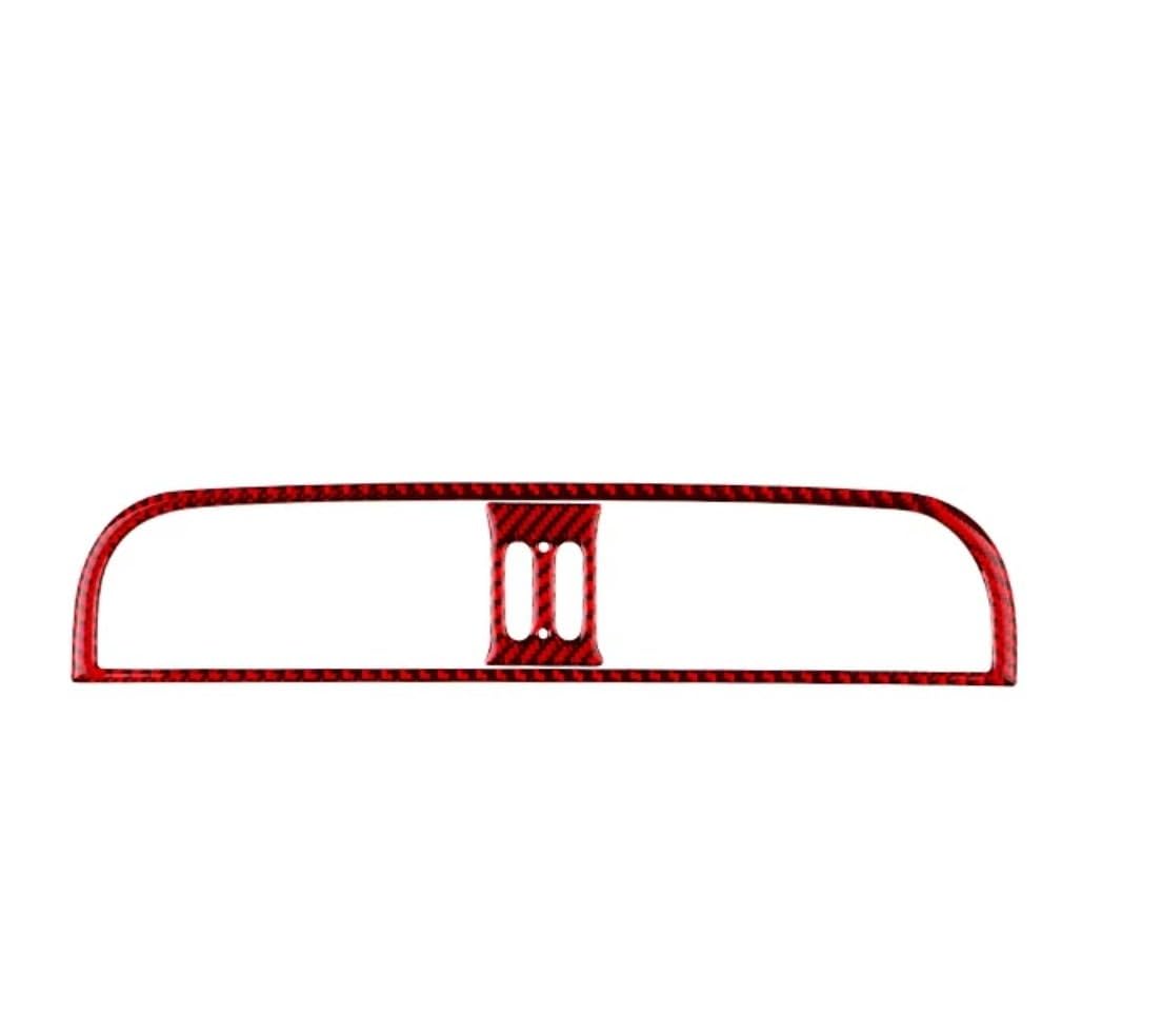 Interior Trim Accessory for Fiat 500 2008 2009-2014 2015 for Fiat for Abarth 595 2012 2013 2014 Car Center Console Air Outlet Soft Carbon Fiber Sticker Car Interior(Red)