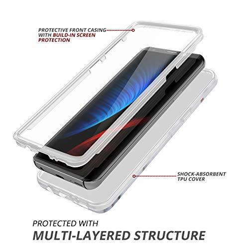 Suritch Case For Galaxy S9, [Built-In Screen Protector] Full-Body Protection Shockproof Rugged Bumper Protective Cover For Samsung Galaxy S9 5.8 Inch (Gold Marble) #TOP2