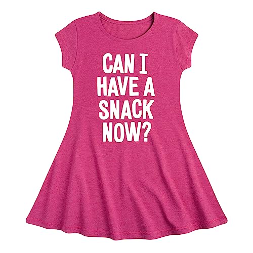 Instant Message - Can I Have A Snack Now - Toddler & Youth Girls Fit & Flare Dress
