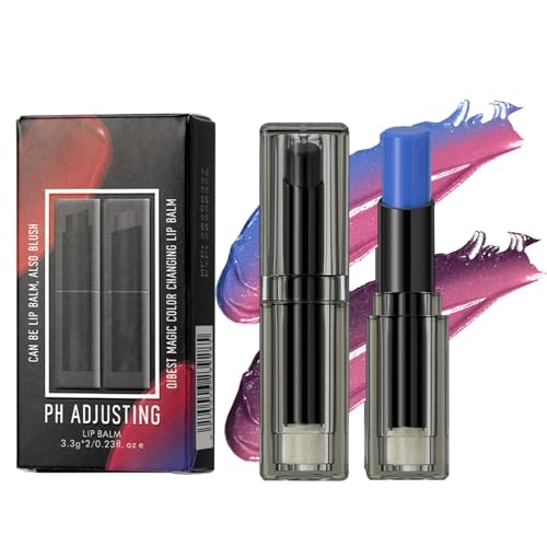 Bexdug Ph Balm de labios, Ph Lipstick Color Changing,Conjunto de 2 bálsamo labial de pH hidratante Cambio de color | Temperatura reactiva de cuidado diario para mujeres y niñas