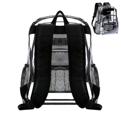 Mochila transparente – Bolsa transparente plegable – Gran organizador para excursionismo | para eventos concierto escuela viaje niños senderismo niños niñas festival playa trabajo juego pra