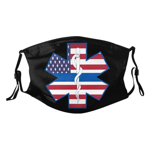 Thin Blue Ems Star Of Life Adult Dust Mask Adjustable Dust Face with 2 Filter