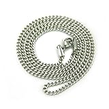 Ipetboom Collar para Hombre de Acero Inoxidable Plateado Cadena Fina y Resistente Joyería de Moda Hip Hop con Acabado Plata Diseño Elegante y Duradero para Eventos y Uso Diario