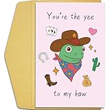 Qiliji Divertida tarjeta de San Valentín de vaquero, You Are the Yee to