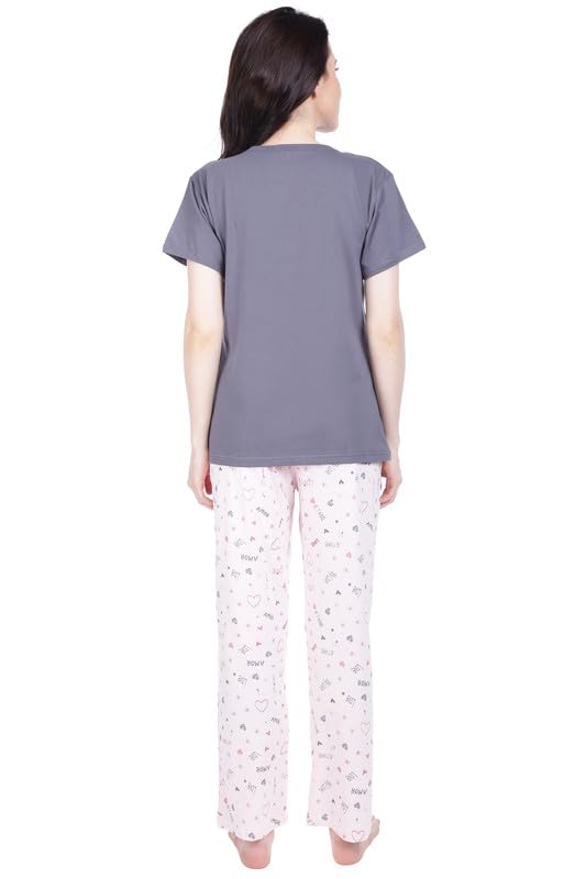 Image of Bedtime story Cotton Night Suit for Women Girls | Women's Cotton Printed Pant & Top Night Suit Set Pyjama Set Sleepwear Nightwear Nightdress Loungewear