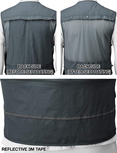 Image of H2H Men's Active Wear Outdoor Vests Work Safari Fishing Travel Utility Summer Vest