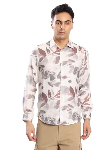 Image of BENE KLEED Men's Textured Cotton Shirt | Point Collar | Full Sleeves | Regular Fit