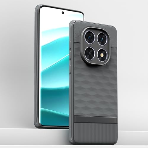 Image of Pikkme Back Cover for Redmi Note 14 Pro 5G Camera Protection 3D Hexa Cube Design Silicone Protective Bumper Case (Grey)